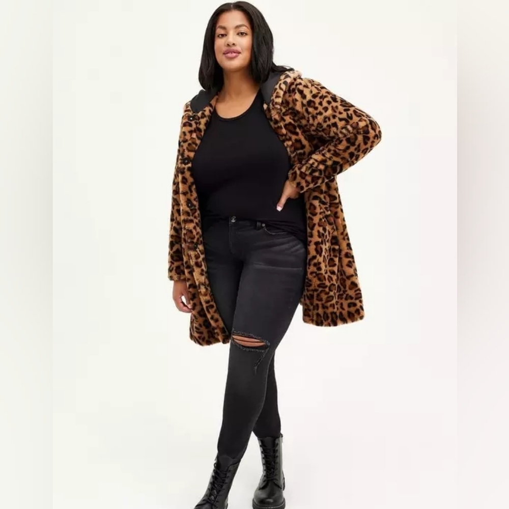 NEW Torrid Animal Print Women's Jacket coat 2X vintage Rare Coach - Picture 2 of 2